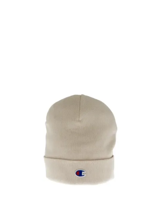 Beige Champion Beanie mit Logo