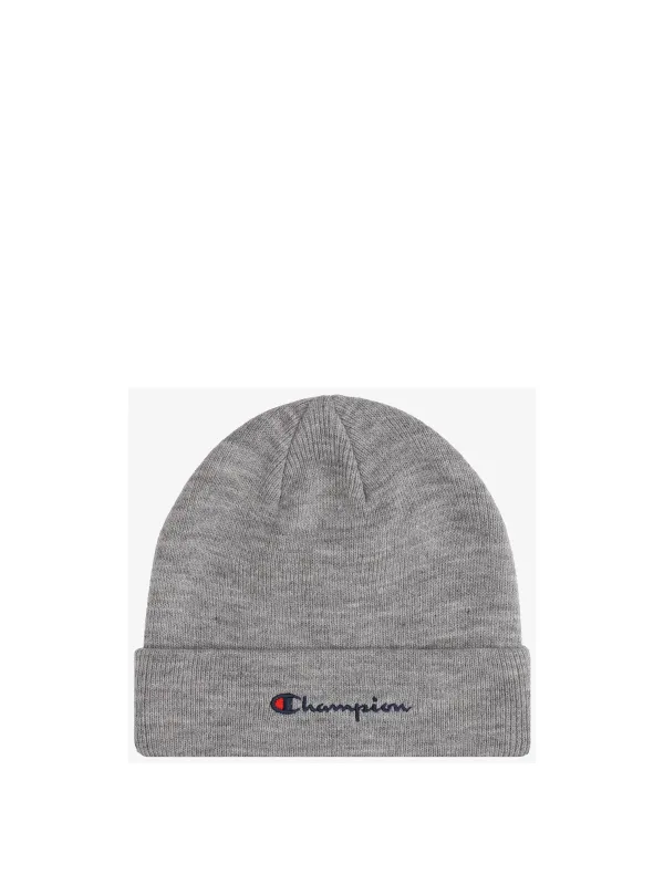 Graue Champion Strickmütze mit Logo