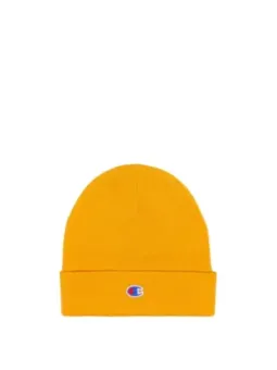 Gelbe Champion Strickmütze mit Logo