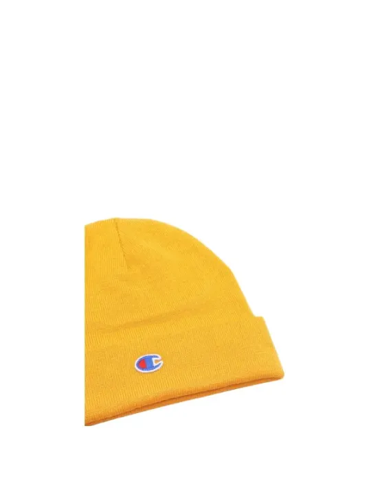 Gelbe Champion Beanie Mütze Logo