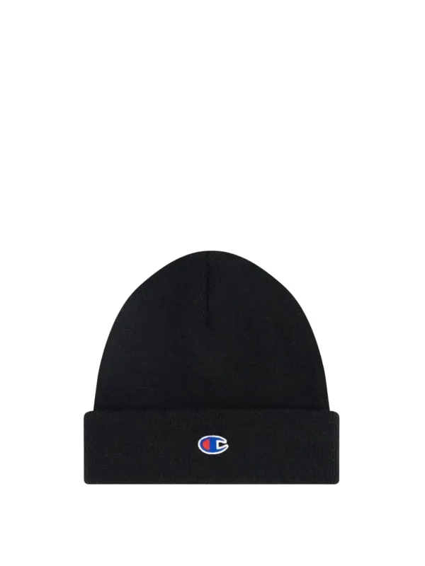 Schwarze Champion Beanie mit Logo