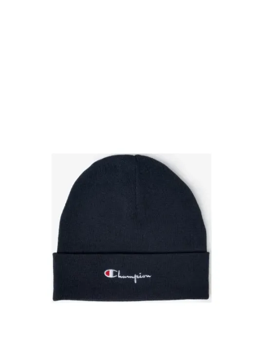 Dunkelgraue Champion Strickmütze mit Logo