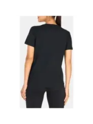 Schwarzes Nike V-Ausschnitt Damen-T-Shirt