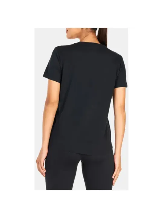 Schwarzes Nike V-Ausschnitt Damen-T-Shirt