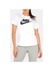 Nike T-Shirt, weißes Modell präsentiert