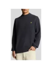 Grauer Strickpullover mit gelbem Vogel