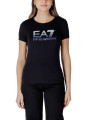 Schwarzes EA7 Logo T-Shirt