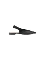 Schwarze Damen Lederschuhe mit Schleife