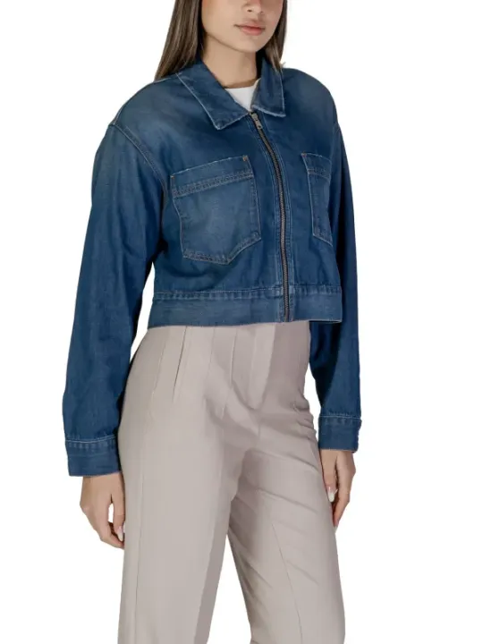 Leichte Replay Jeansjacke mit Reißverschluss