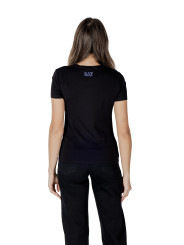 Schwarzes Ea7 T-Shirt mit Rücklogo