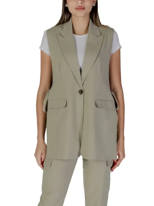 Tan Blazer-Weste, Damenmode