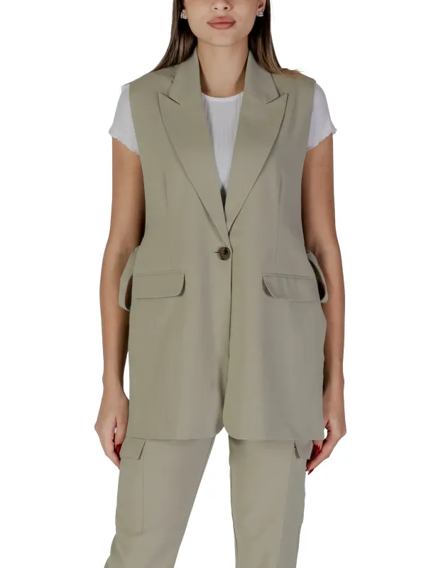 Tan Blazer-Weste, Damenmode