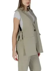 Beige Jacke und Hose Set