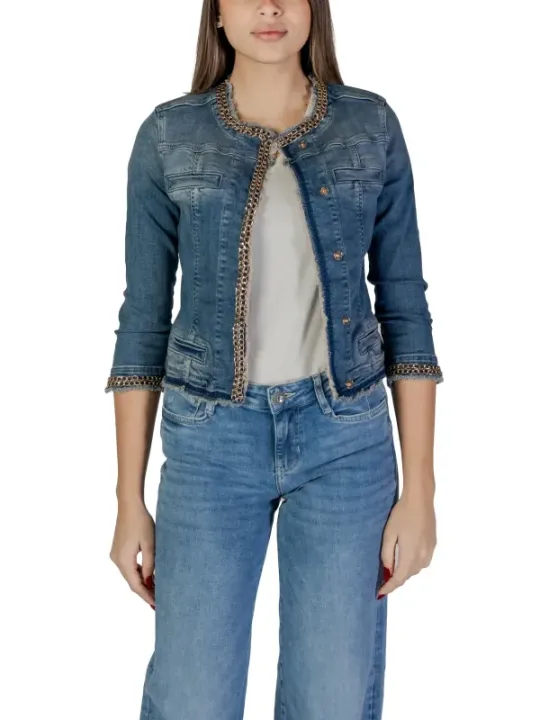 Liu Jo Damen Jeansjacke mittelwaschung