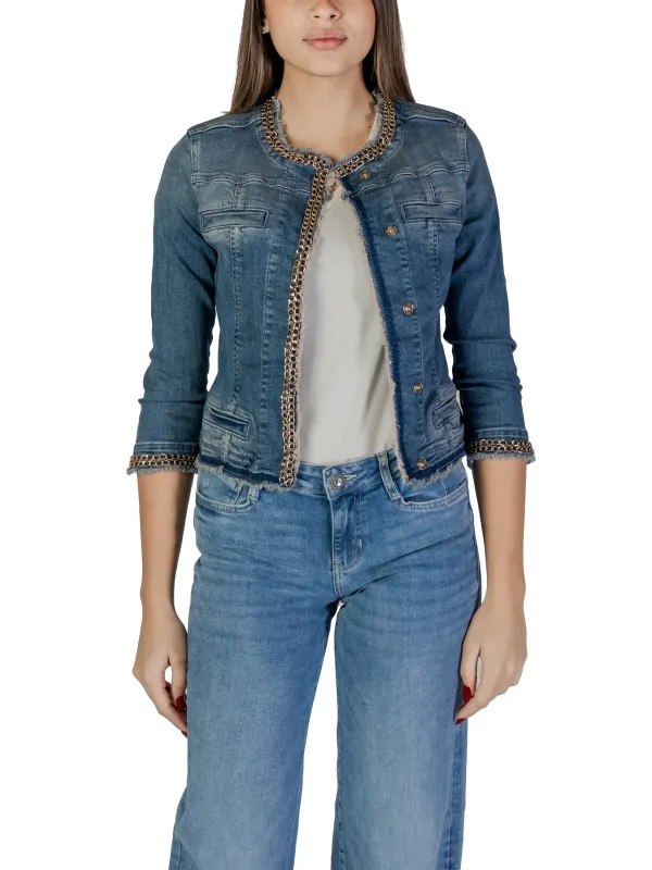 Liu Jo Damen Jeansjacke mittelwaschung
