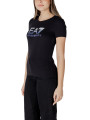 Schwarzes EA7 Polyester T-Shirt