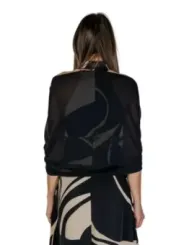 Rinascimento schwarzes Oberteil abstrakter Rock