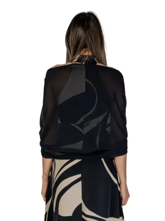 Rinascimento schwarzes Oberteil abstrakter Rock