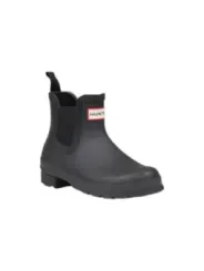 Schwarze Hunter Chelsea Stiefelette mit Fleece