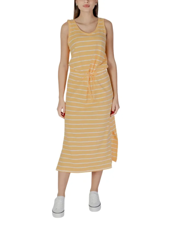 Gelb-weiß gestreiftes Sommerkleid B.young