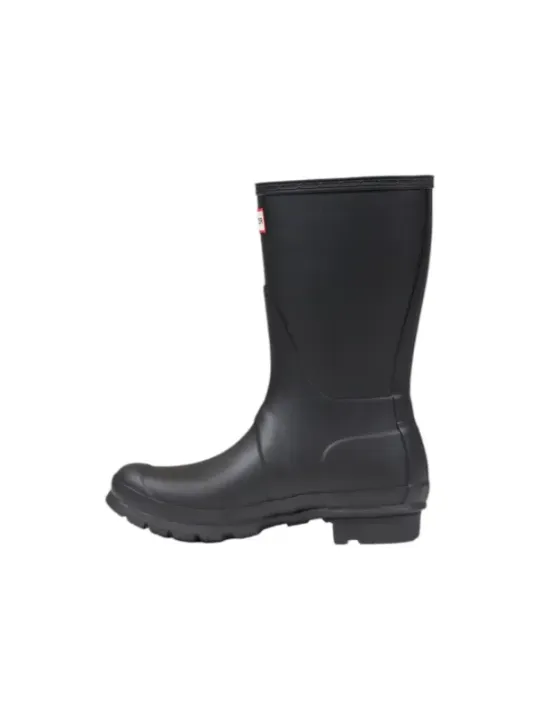 Schwarzer Hunter-Gummistiefel Rückansicht