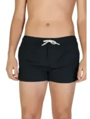 Schwarze Badehose mit weißem Kordelzug