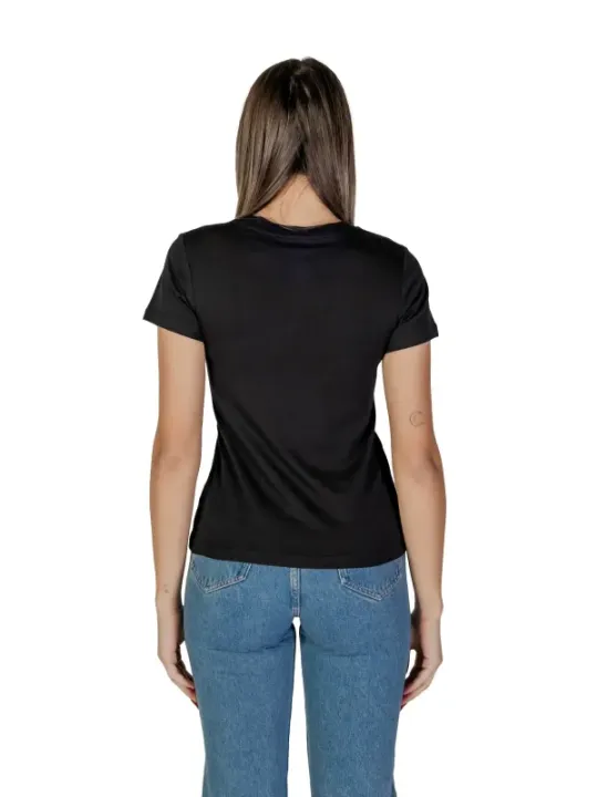 Schwarzes Calvin Klein V-Ausschnitt T-Shirt