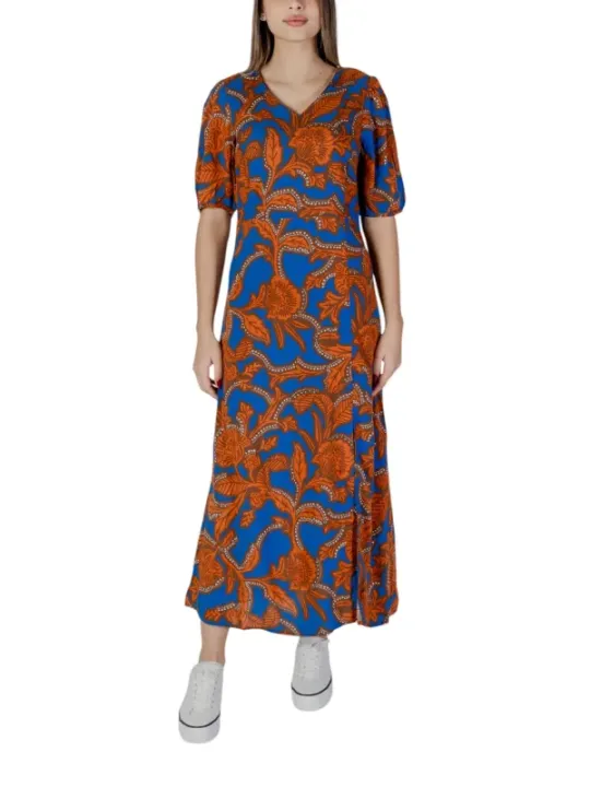 Blauer Tulpenblumen-Kleid von B.young