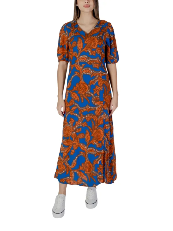 Blauer Tulpenblumen-Kleid von B.young