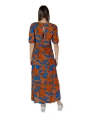 Blauer, oranger Blumen-Blumenkleid B.young 480707