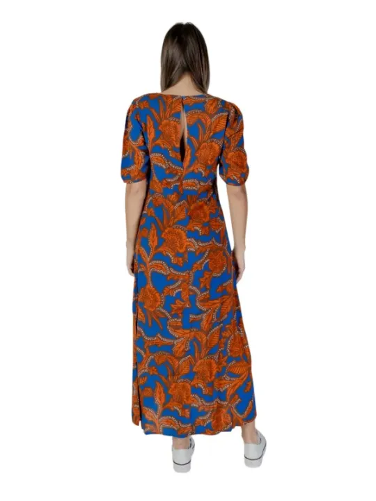 Blauer, oranger Blumen-Blumenkleid B.young 480707