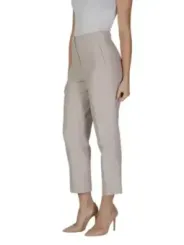 Graue Damen Business Hose schmal geschnitten