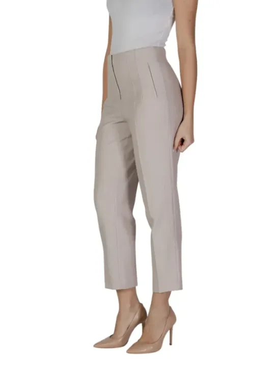 Graue Damen Business Hose schmal geschnitten