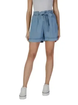 Blaue B.young Jeansshorts mit Rüschen