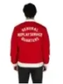 Rote Replay Varsity Jacke