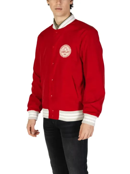 Rote Replay-Jacke mit weißen Akzenten