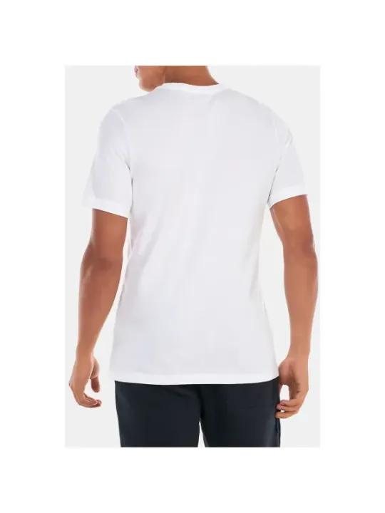 Weißes Nike Polyester Kurzarm T-Shirt