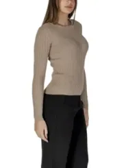 Geripptes braunes Vila Pulloveroberteil