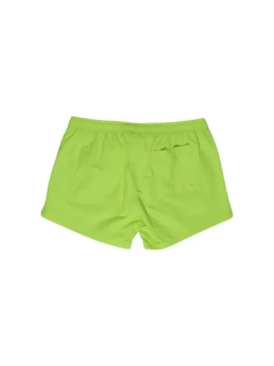 Grüne Badehose, Rückansicht, Strandmode