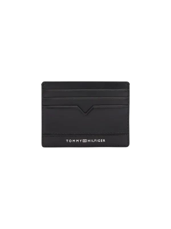 Schwarze Tommy Hilfiger Kartenhalter aus Leder