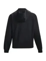 Schwarzer Kapuzenpullover mit abgeschnittenem Saum