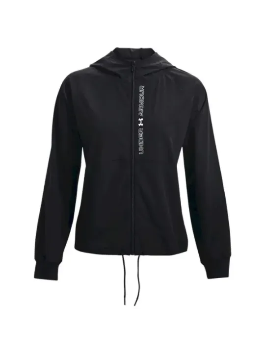 Schwarze Under Armour Sportjacke mit Kapuze