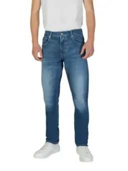 Niedrig geschnittene blaue Replay Jeans Herren