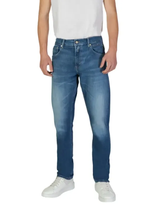 Niedrig geschnittene blaue Replay Jeans Herren