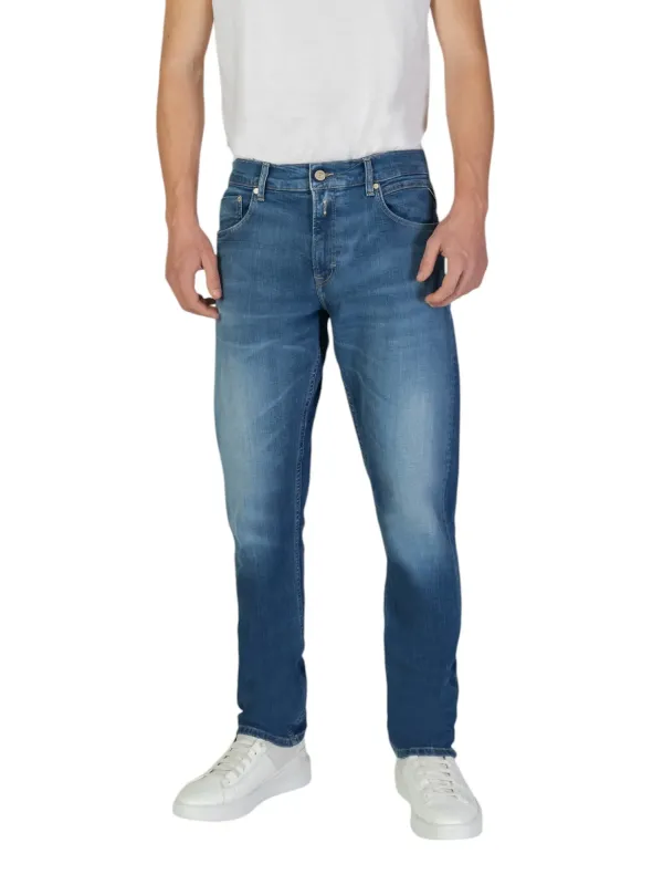 Niedrig geschnittene blaue Replay Jeans Herren