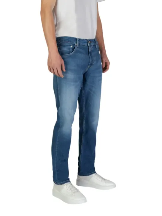 Blaue Straight-Leg Replay Jeans für Herren