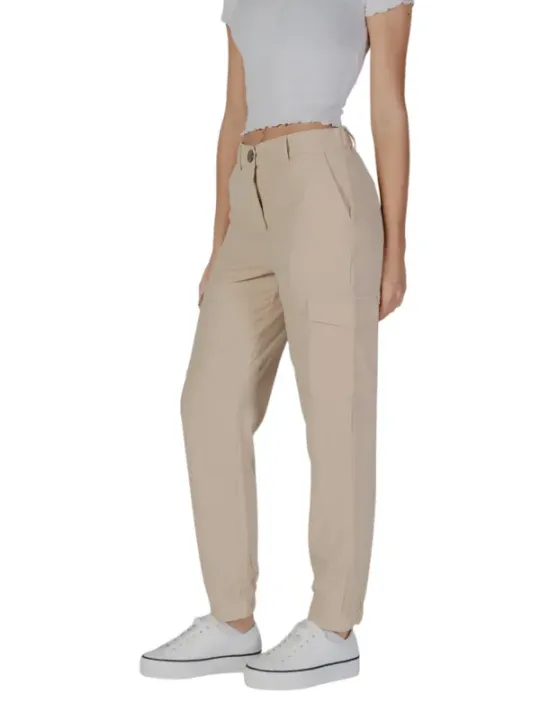 Khaki Cargo-Hose mit Schnürdetails