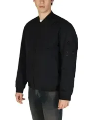 Schwarze Boss Bomberjacke mit Reißverschluss