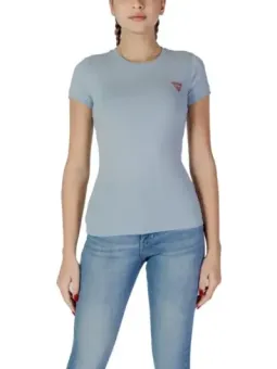 Graues Guess Logo T-Shirt für Damen