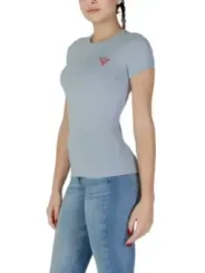 Graues Guess Bodycon T-Shirt Logo